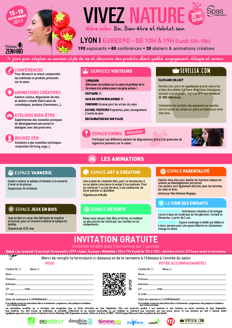 VOTRE INVITATION À IMPRIMER